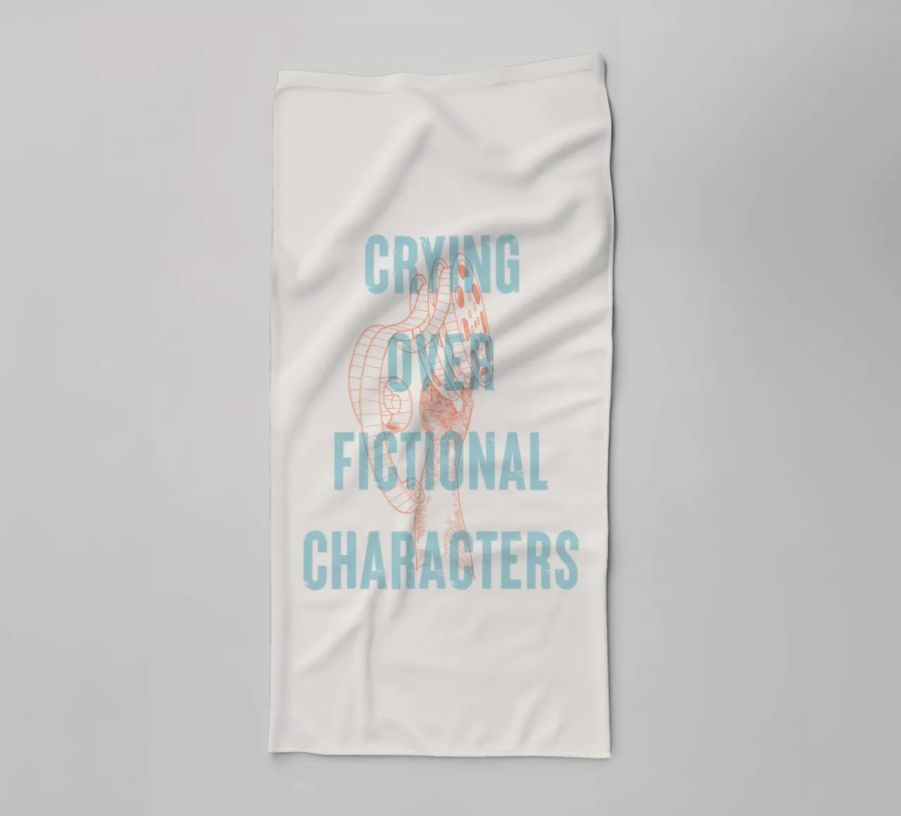Crying over fictional characters towel by Vintagrafica