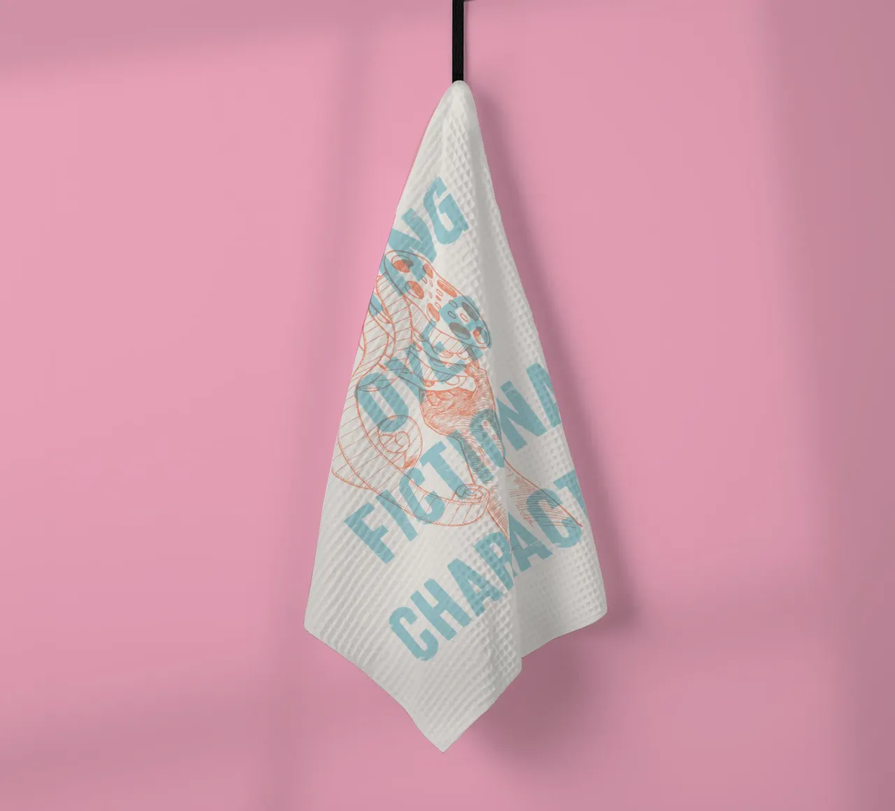 Crying over fictional characters tea towel by Vintagrafica