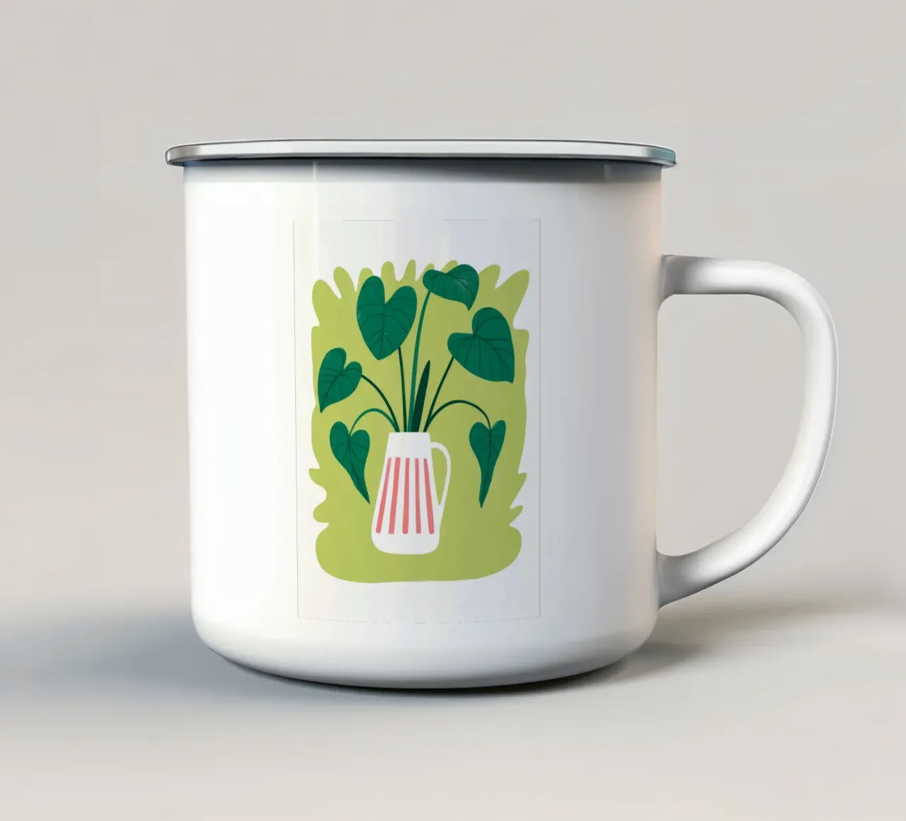 Vaso a foglie tazza in smalto da Artie Shifa