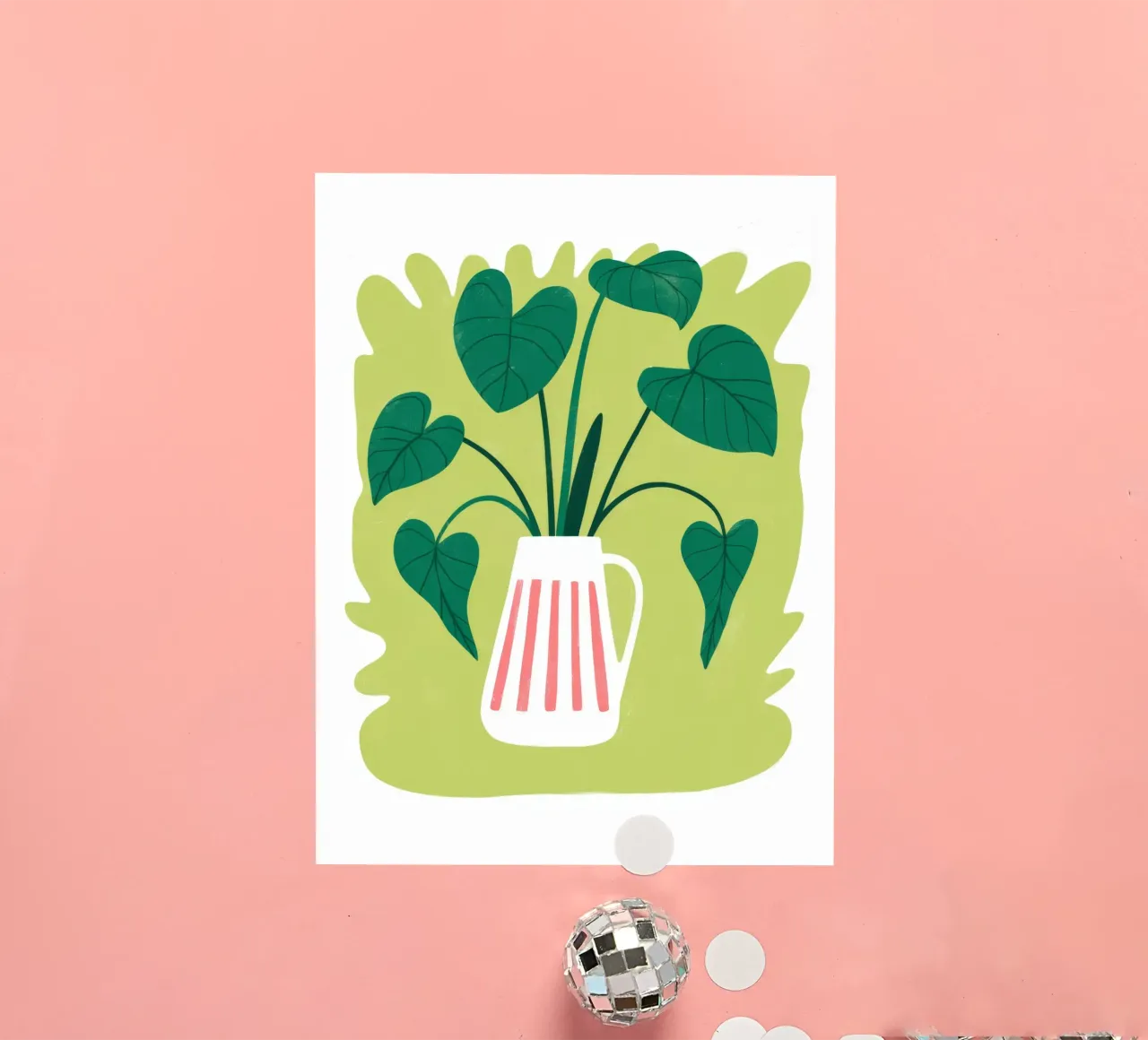 Laubige Vase Sticker von Artie Shifa