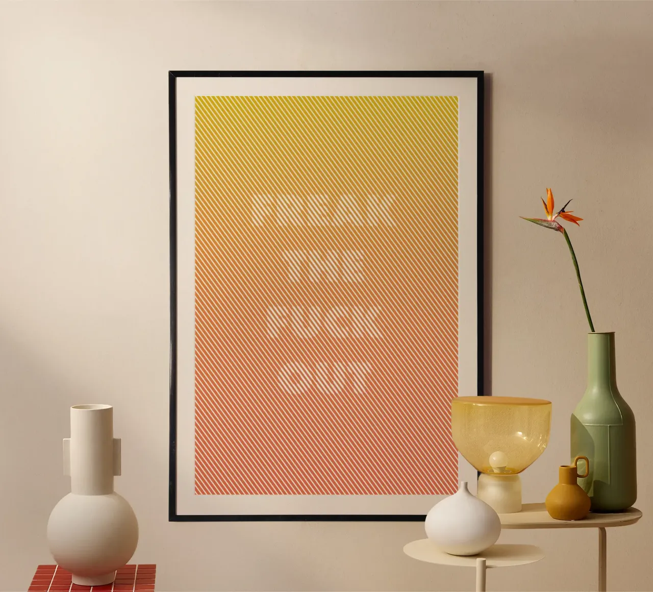 Freak poster con telaio in plastica da Chris Wharton