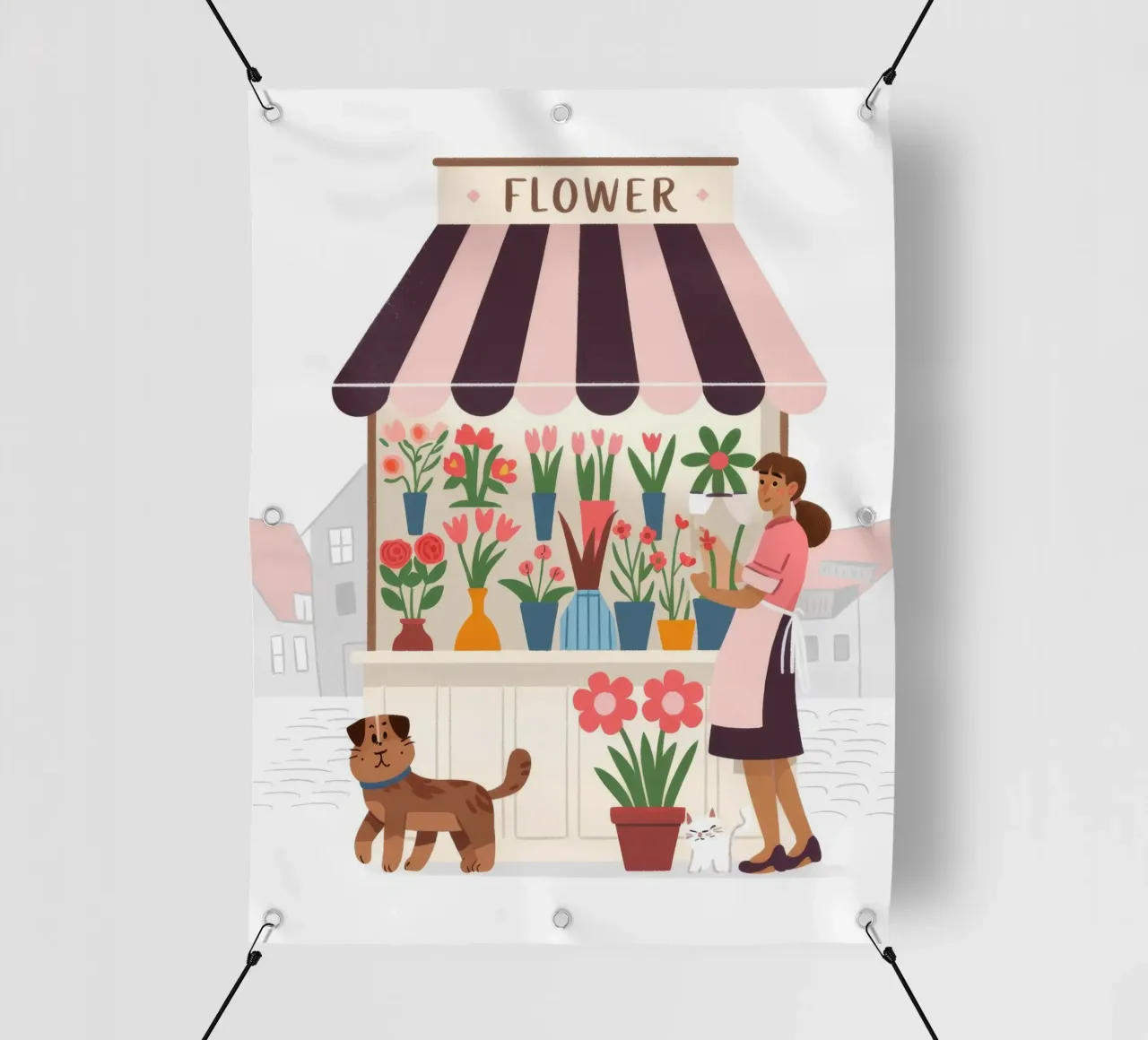 Fiori del mercato telo in pvc da Artie Shifa