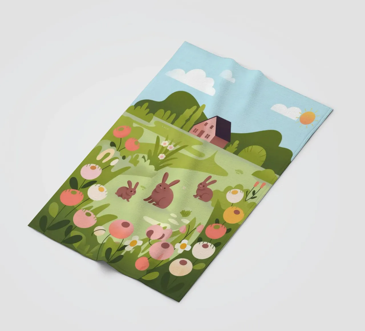 Meadow Harmony fleece blanket by Artie Shifa
