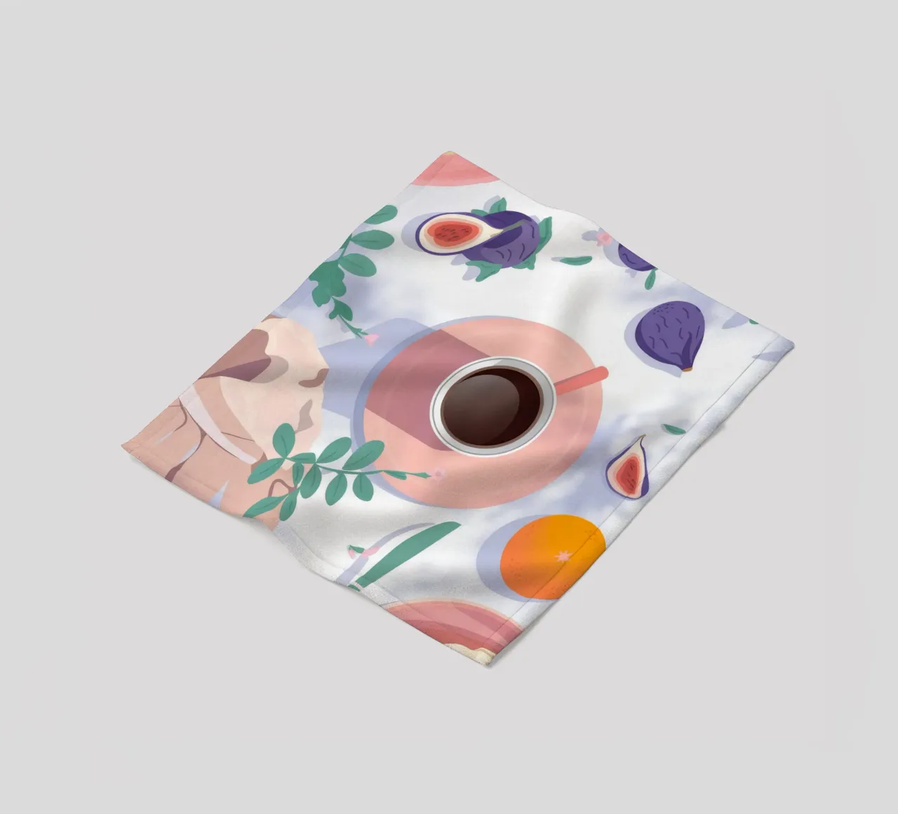 Morning Feast fleece blanket by Artie Shifa