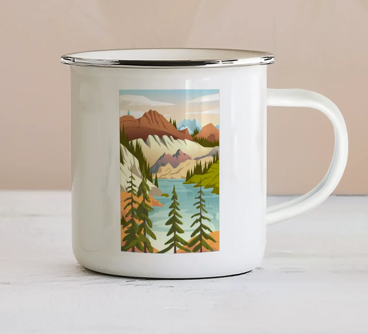 Maestà della montagna tazza in smalto da Artie Shifa
