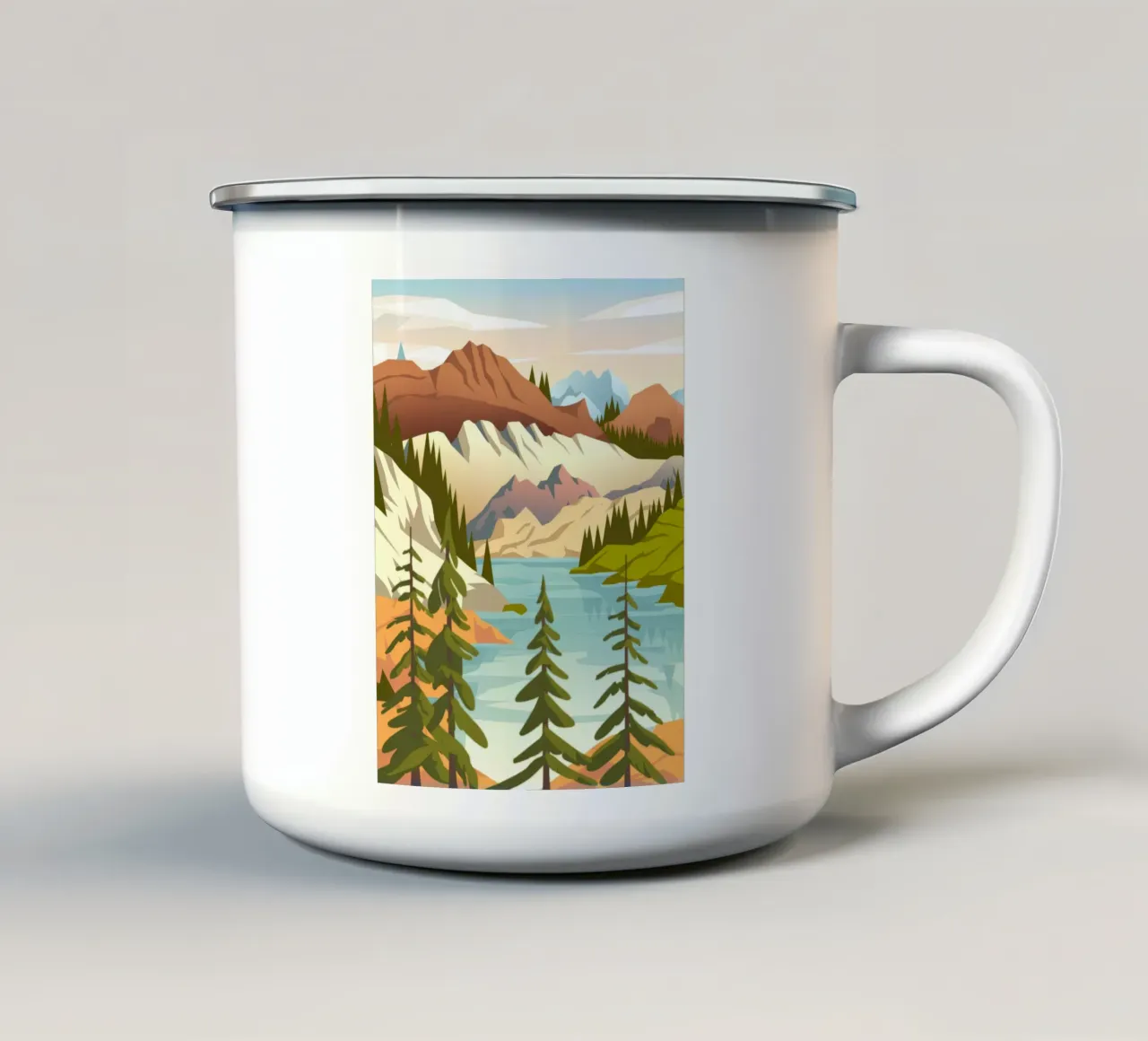 Maestà della montagna tazza in smalto da Artie Shifa
