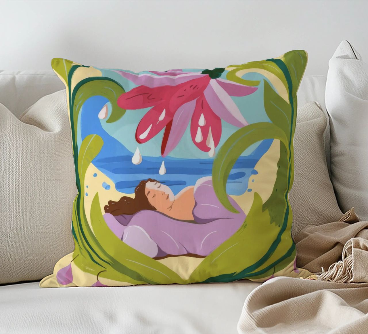L'étreinte de la nature coussin de Artie Shifa