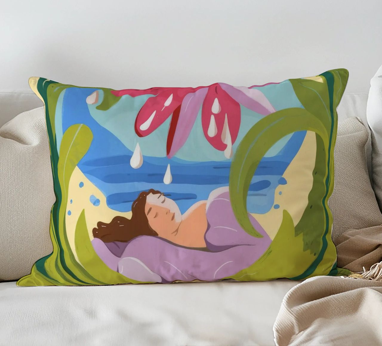 L'étreinte de la nature coussin de Artie Shifa