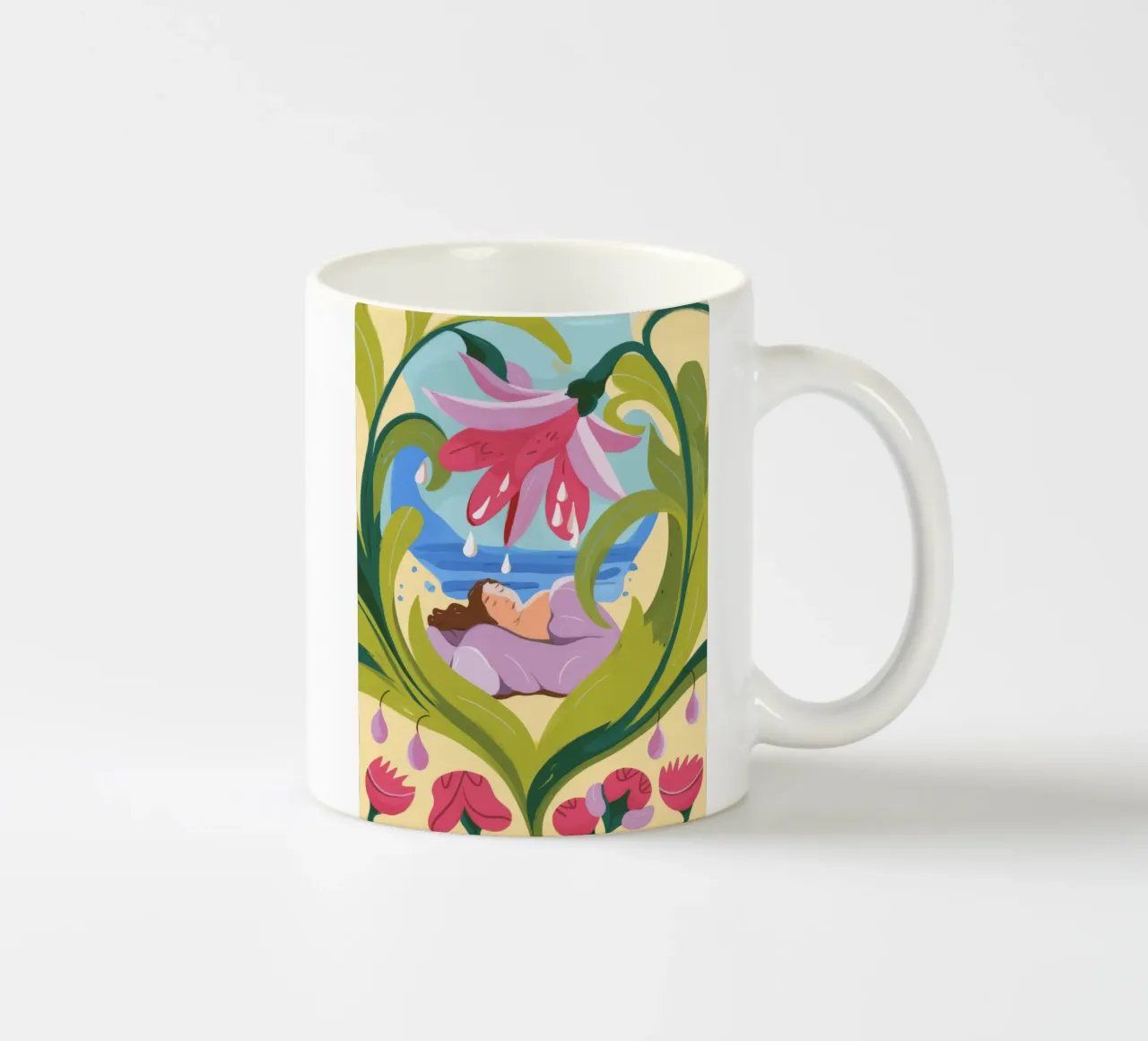 L'abbraccio della natura tazza in ceramica da Artie Shifa