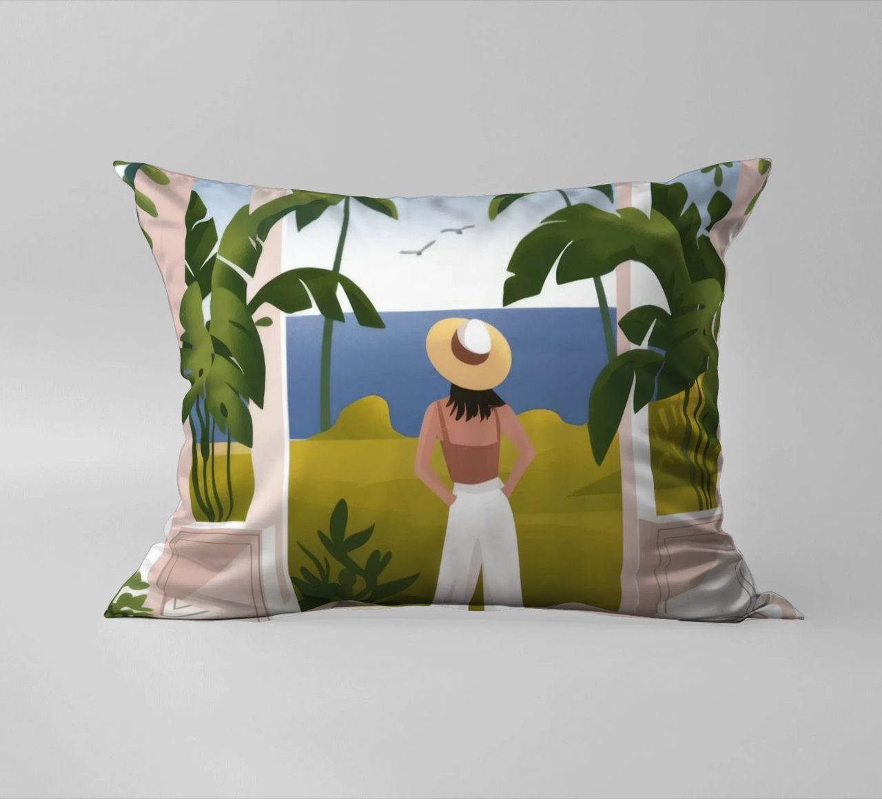 Vue sur l'océan coussin de Artie Shifa