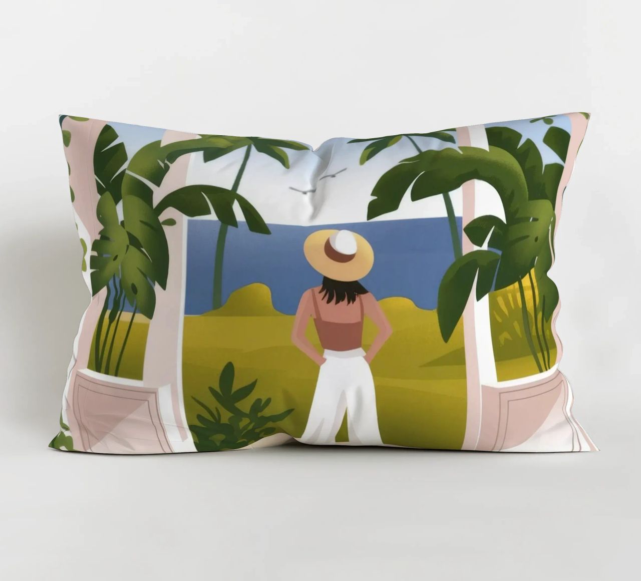 Vue sur l'océan coussin de Artie Shifa