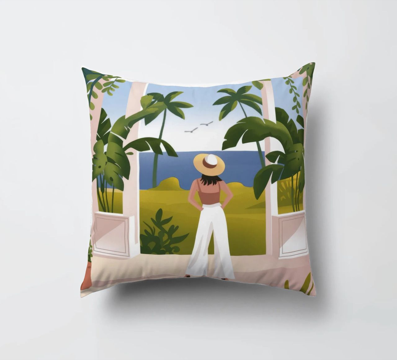 Vue sur l'océan coussin de Artie Shifa