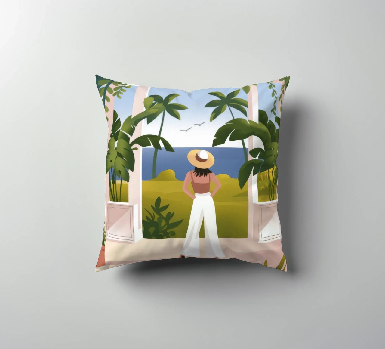 Vue sur l'océan coussin de Artie Shifa