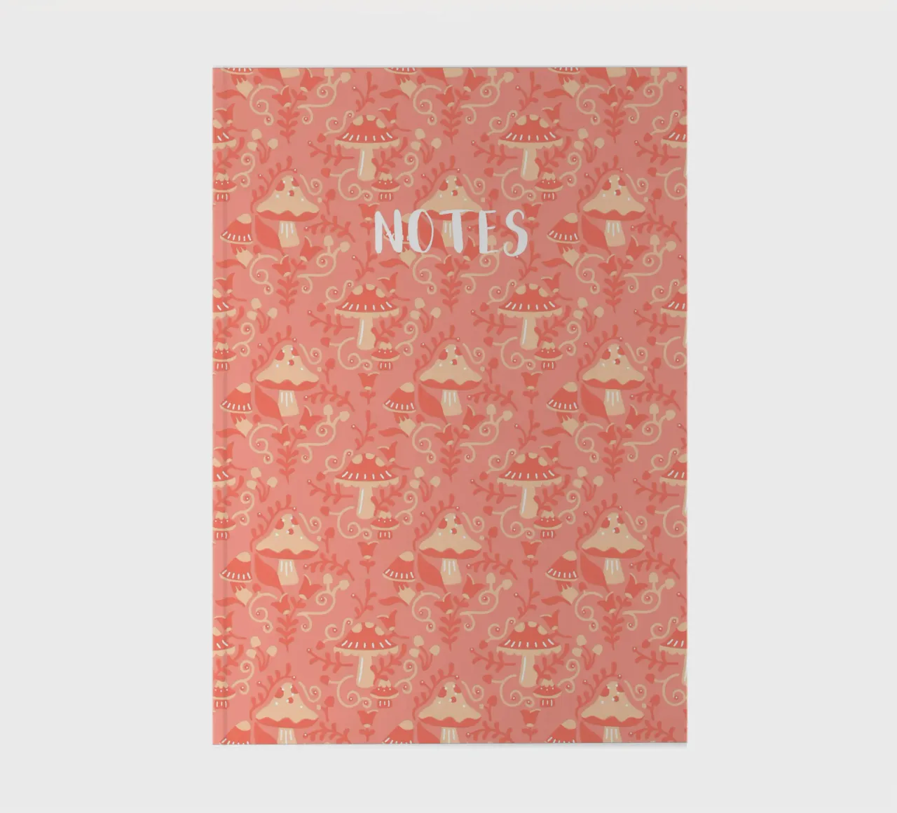 Mushroom Damask Pattern Notizbuch von HonestiesPrints