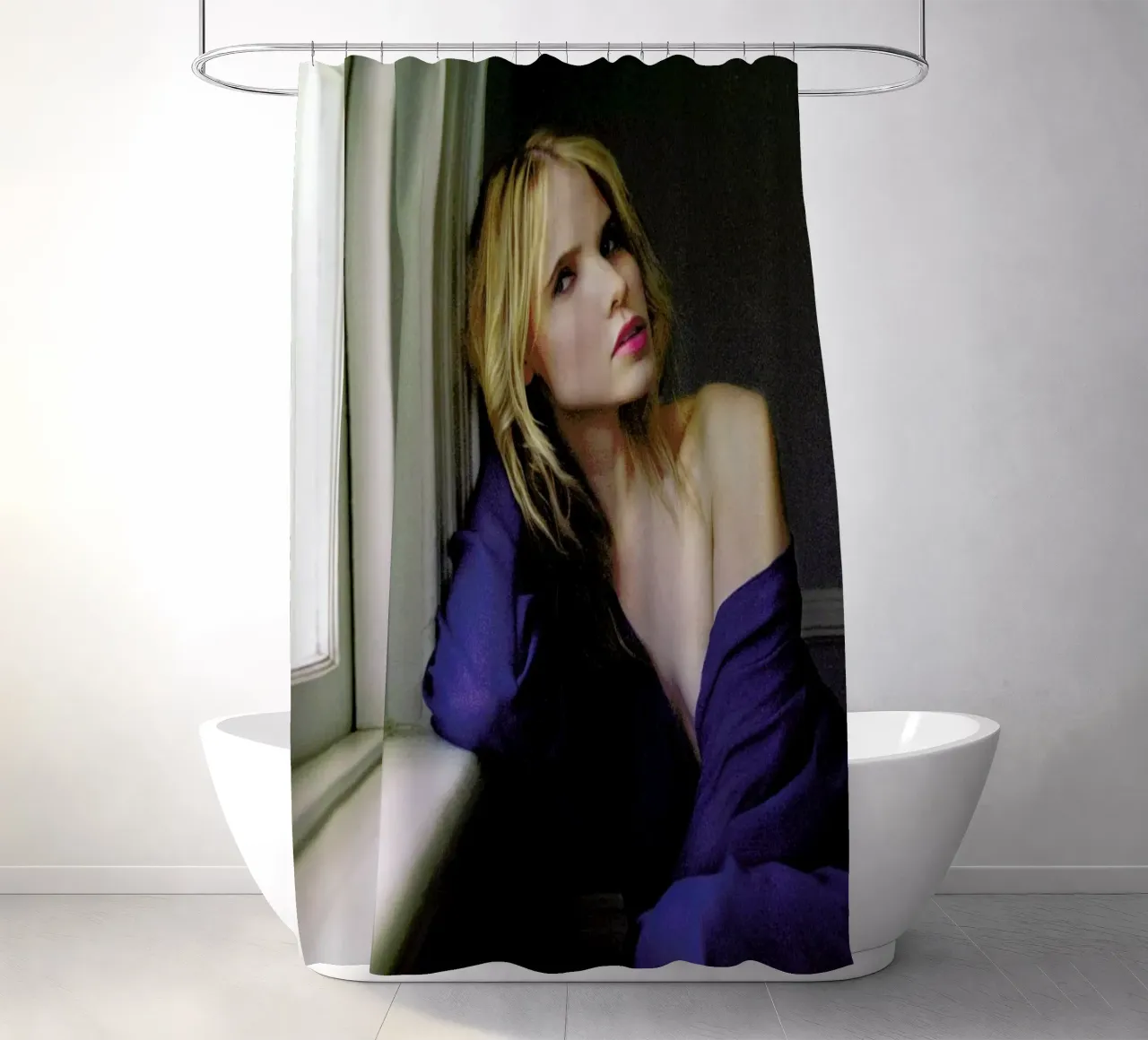 Kayte shower curtain by Aysha Banos
