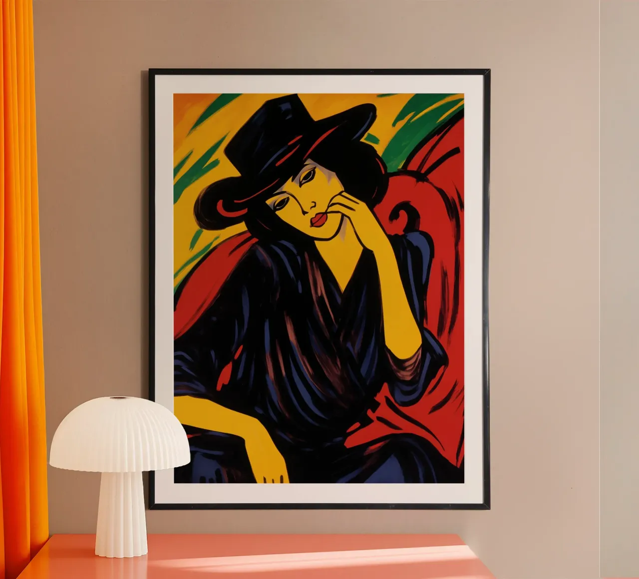 Ritratto di donna ancora indecisa | Quadro su tela poster con telaio in alluminio da Autofocus