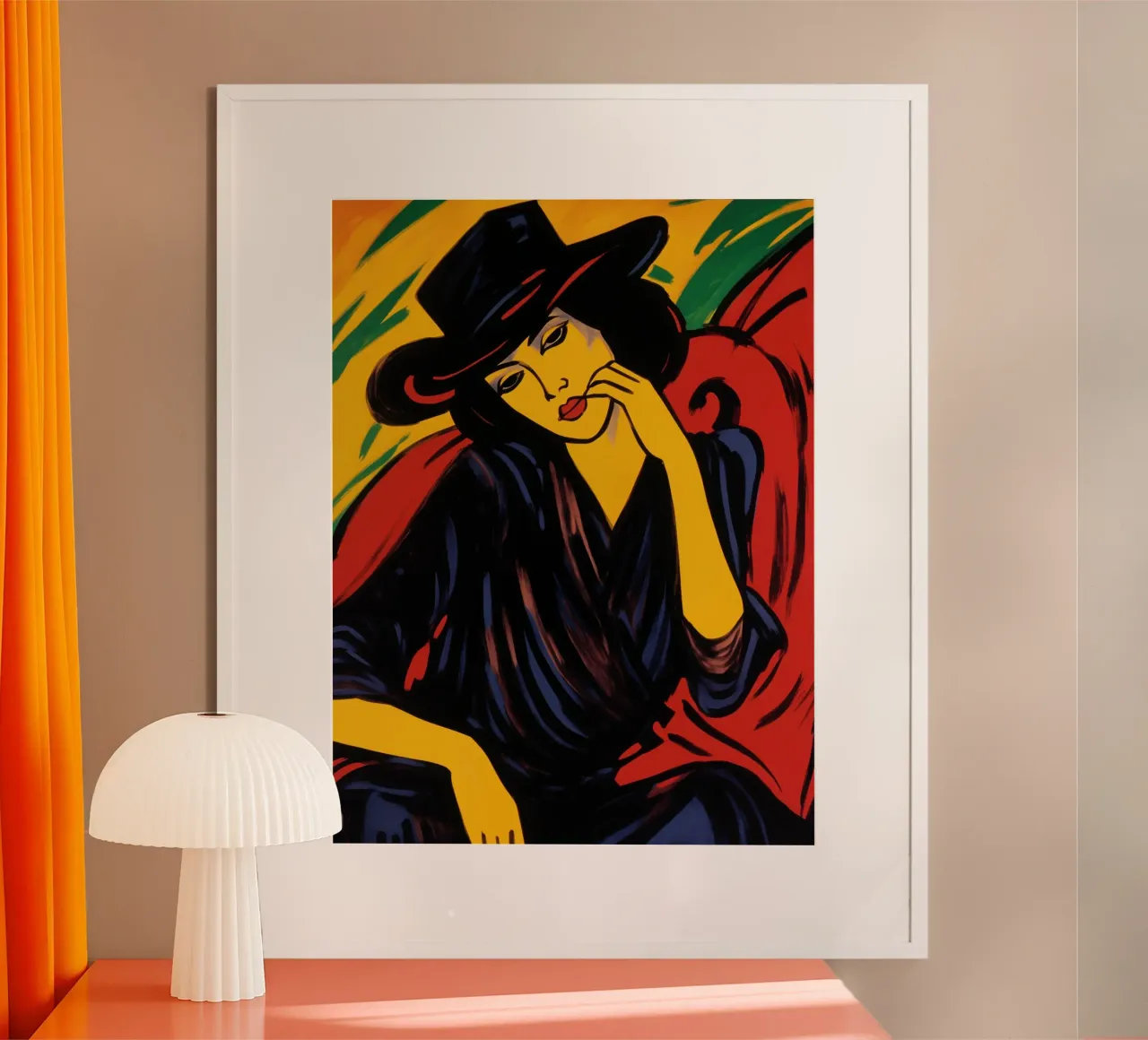 Ritratto di donna ancora indecisa | Quadro su tela poster con telaio in alluminio da Autofocus