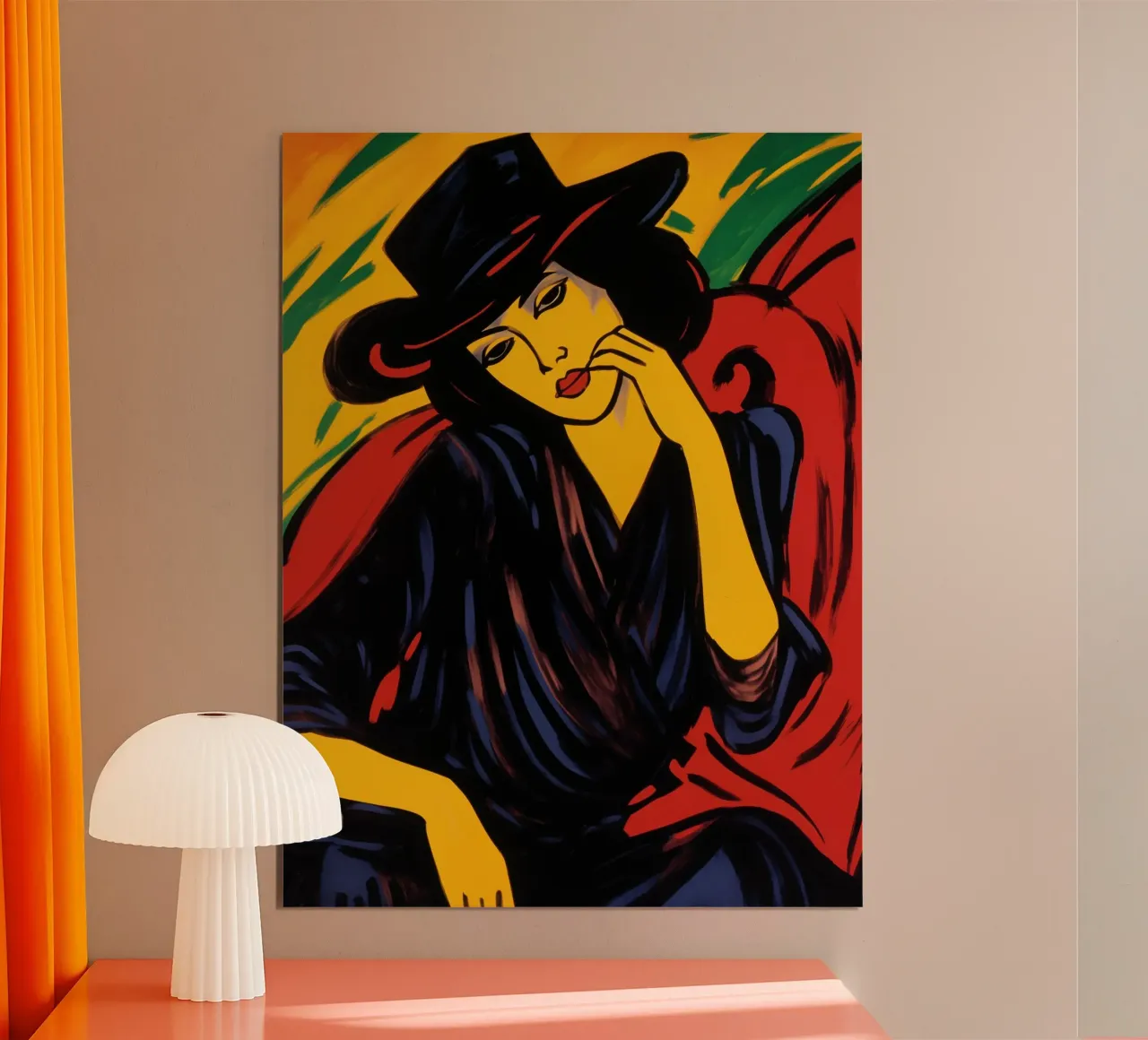 Ritratto di donna ancora indecisa | Quadro su tela poster con telaio in alluminio da Autofocus