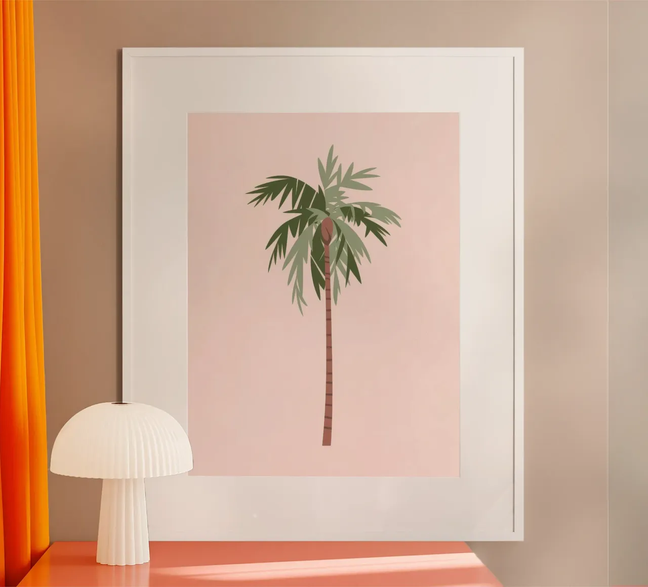 Solitudine delle palme poster con telaio in plastica da Artie Shifa