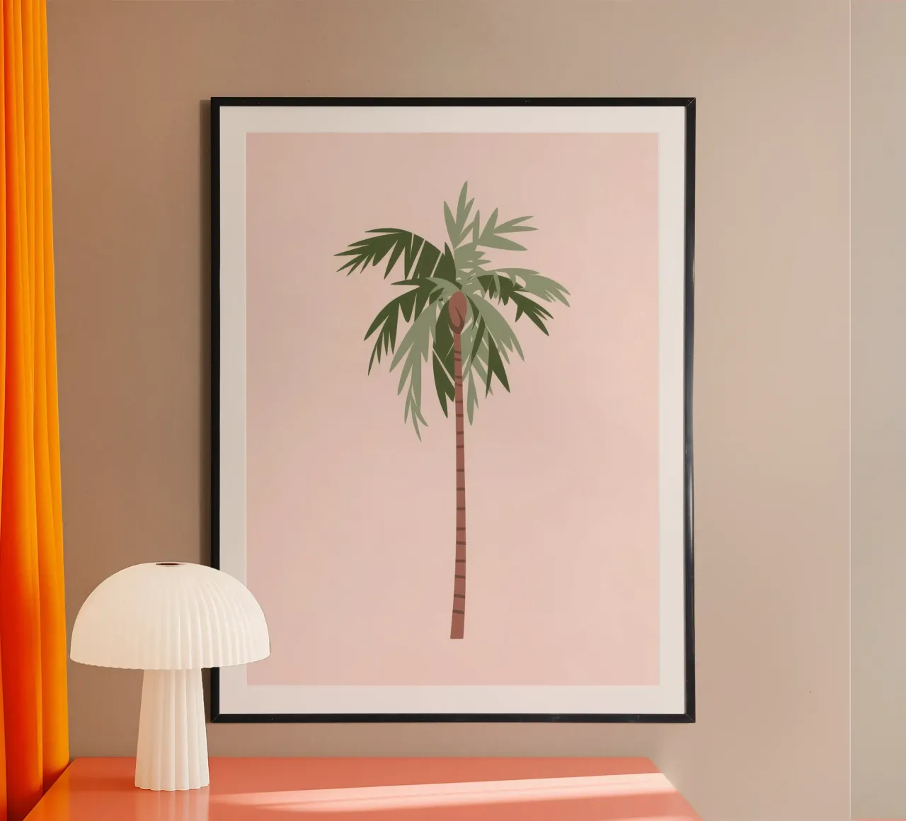 Solitudine delle palme poster con telaio in plastica da Artie Shifa