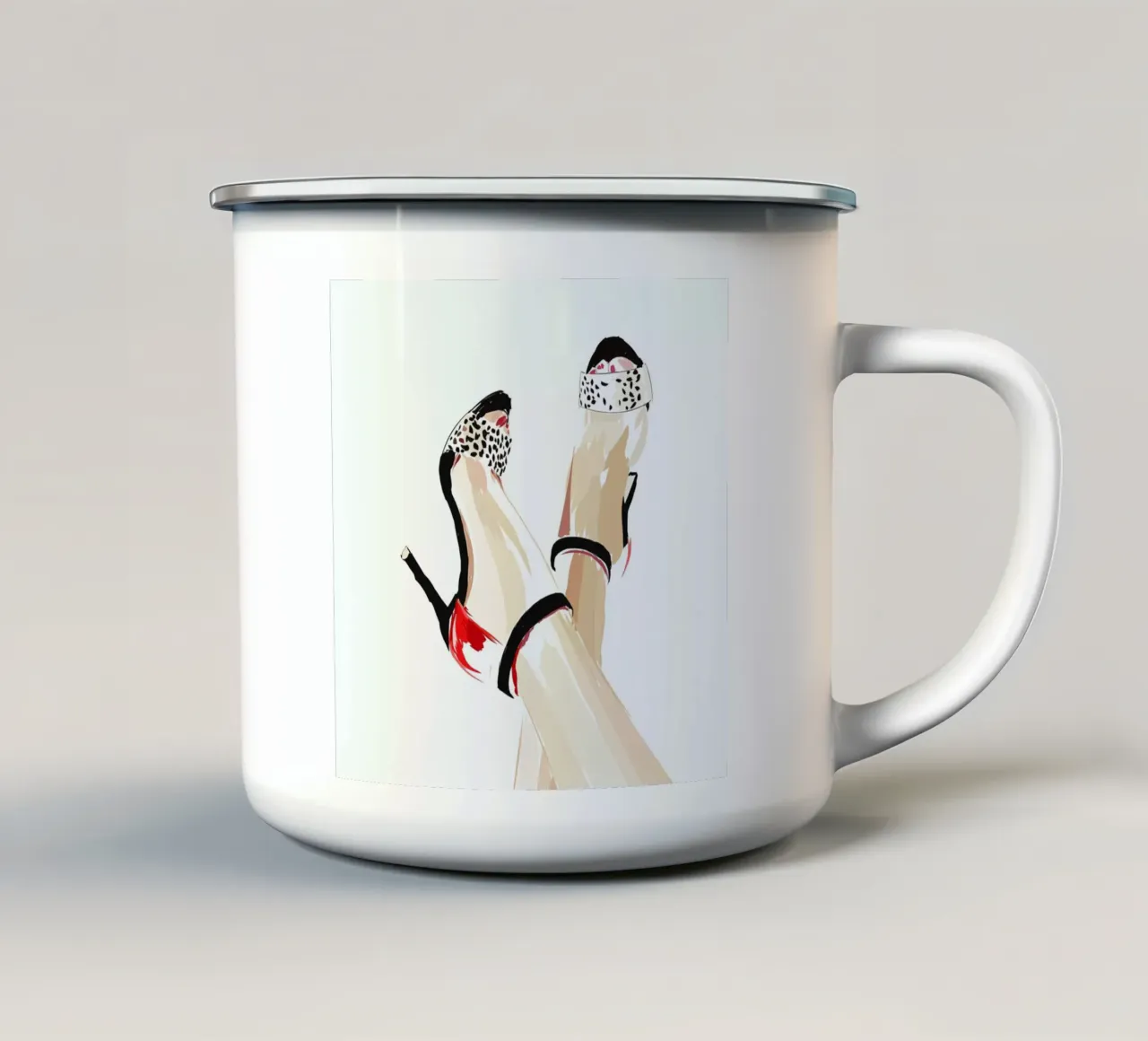 Chic Legs tazza in smalto da Kateřina Bažantová