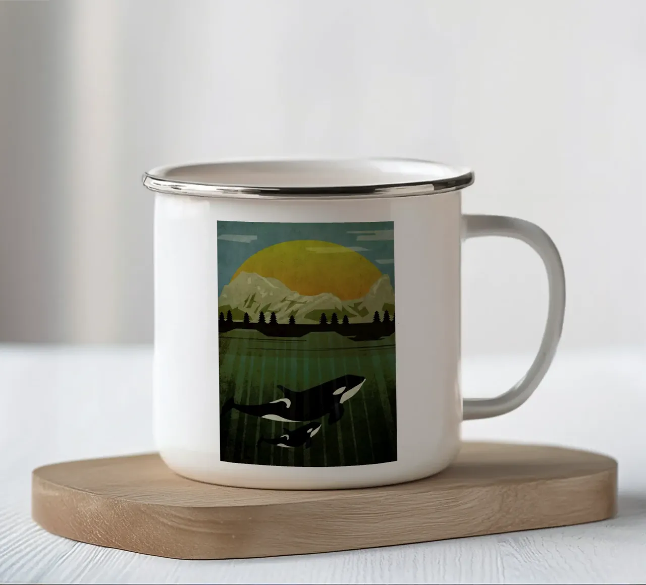 Orka tazza in smalto da Sabrina Ziegenhorn