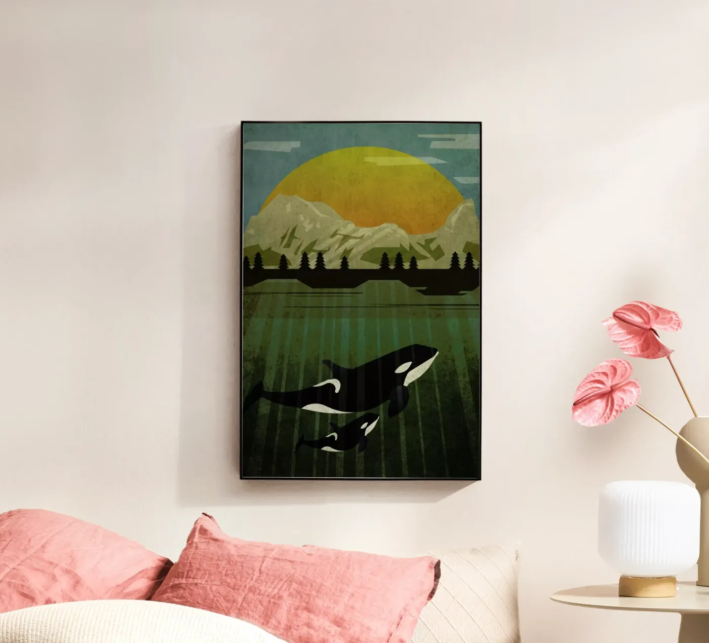 Orka Acryl-Glas von Sabrina Ziegenhorn