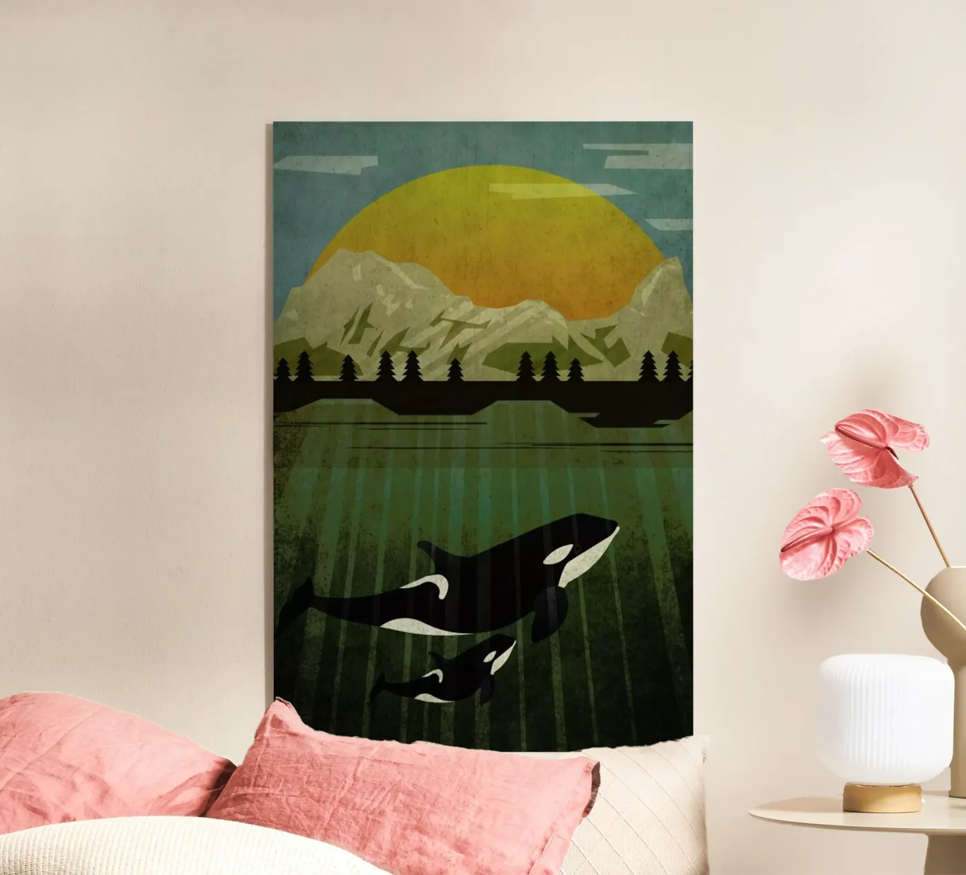 Orka Acryl-Glas von Sabrina Ziegenhorn