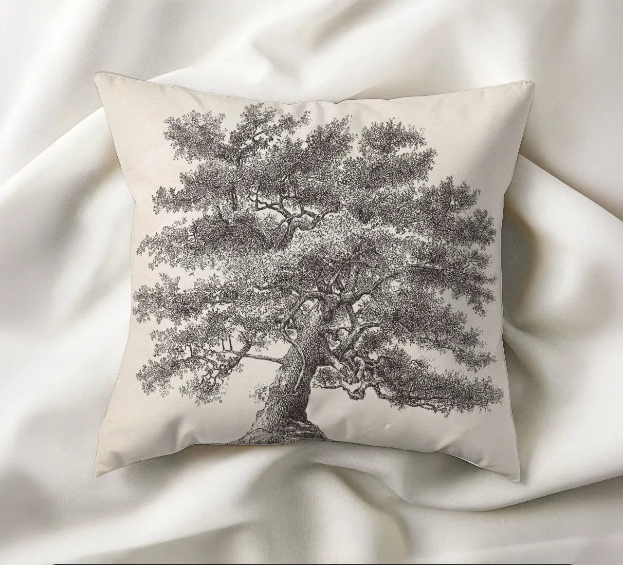 Tree Sketch - Oak cuscino da apoloprints