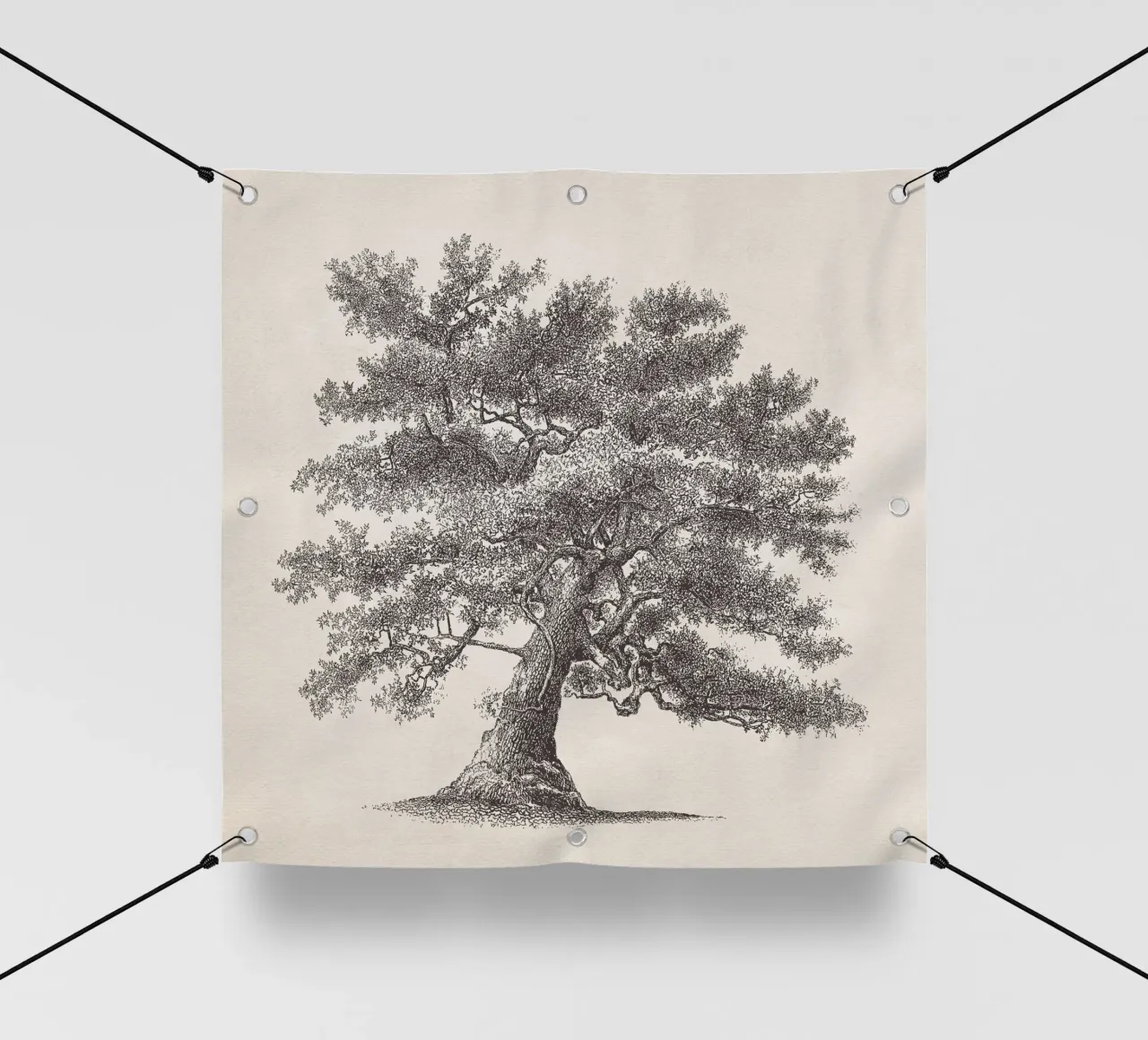 Tree Sketch - Oak telo in pvc da apoloprints