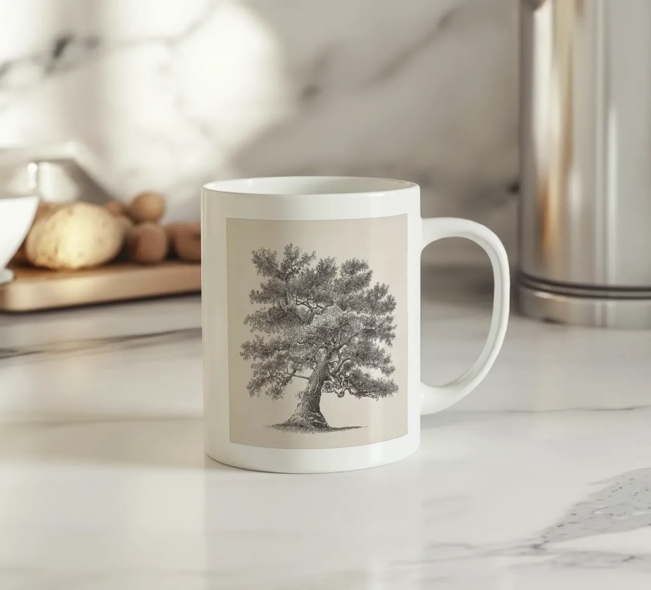 Tree Sketch - Oak tazza in ceramica da apoloprints