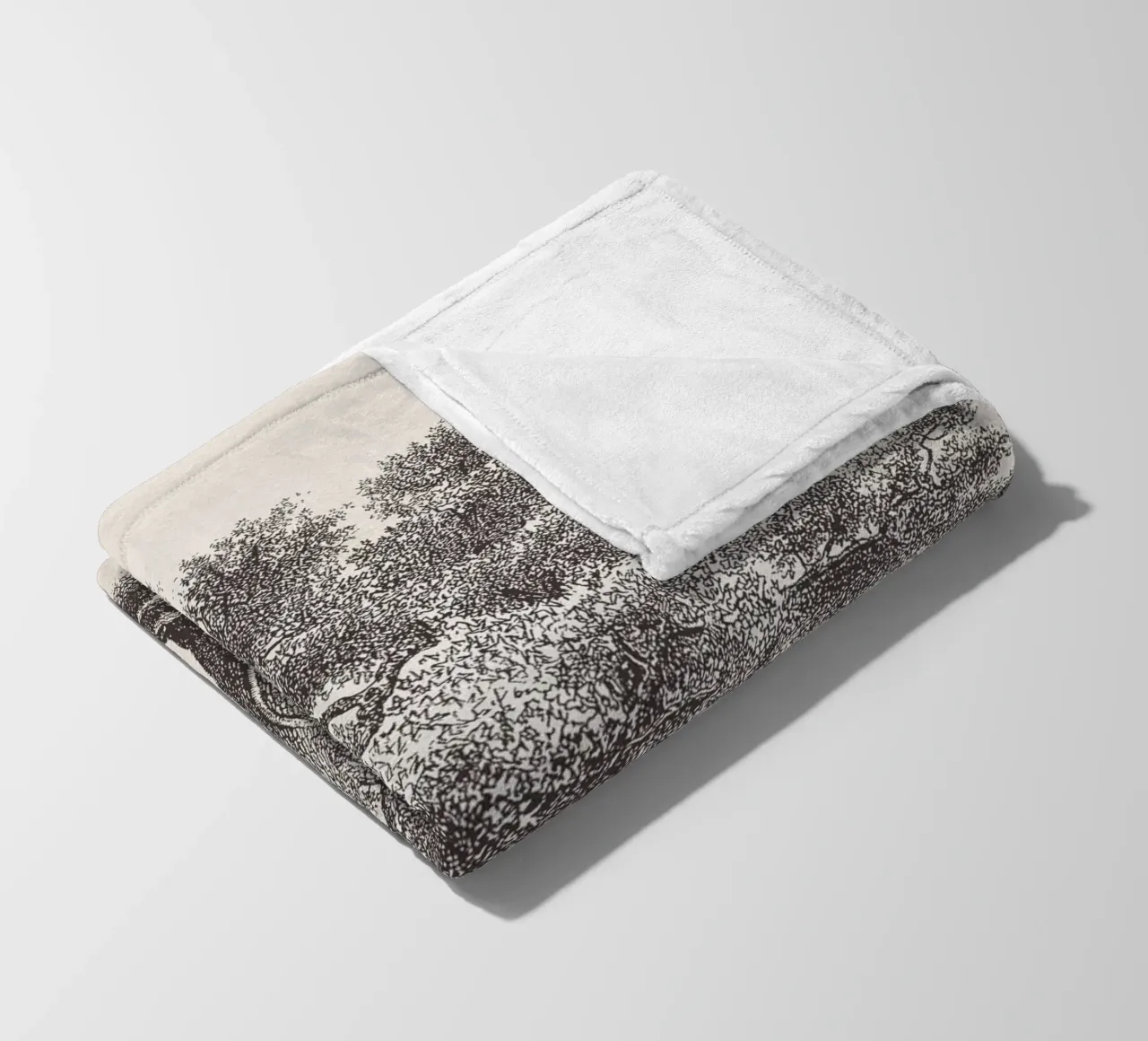 Tree Sketch - Oak coperta in pile da apoloprints
