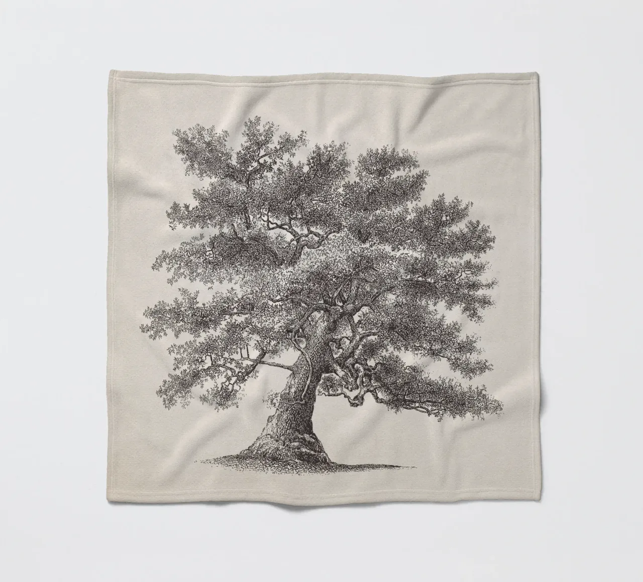 Tree Sketch - Oak coperta in pile da apoloprints