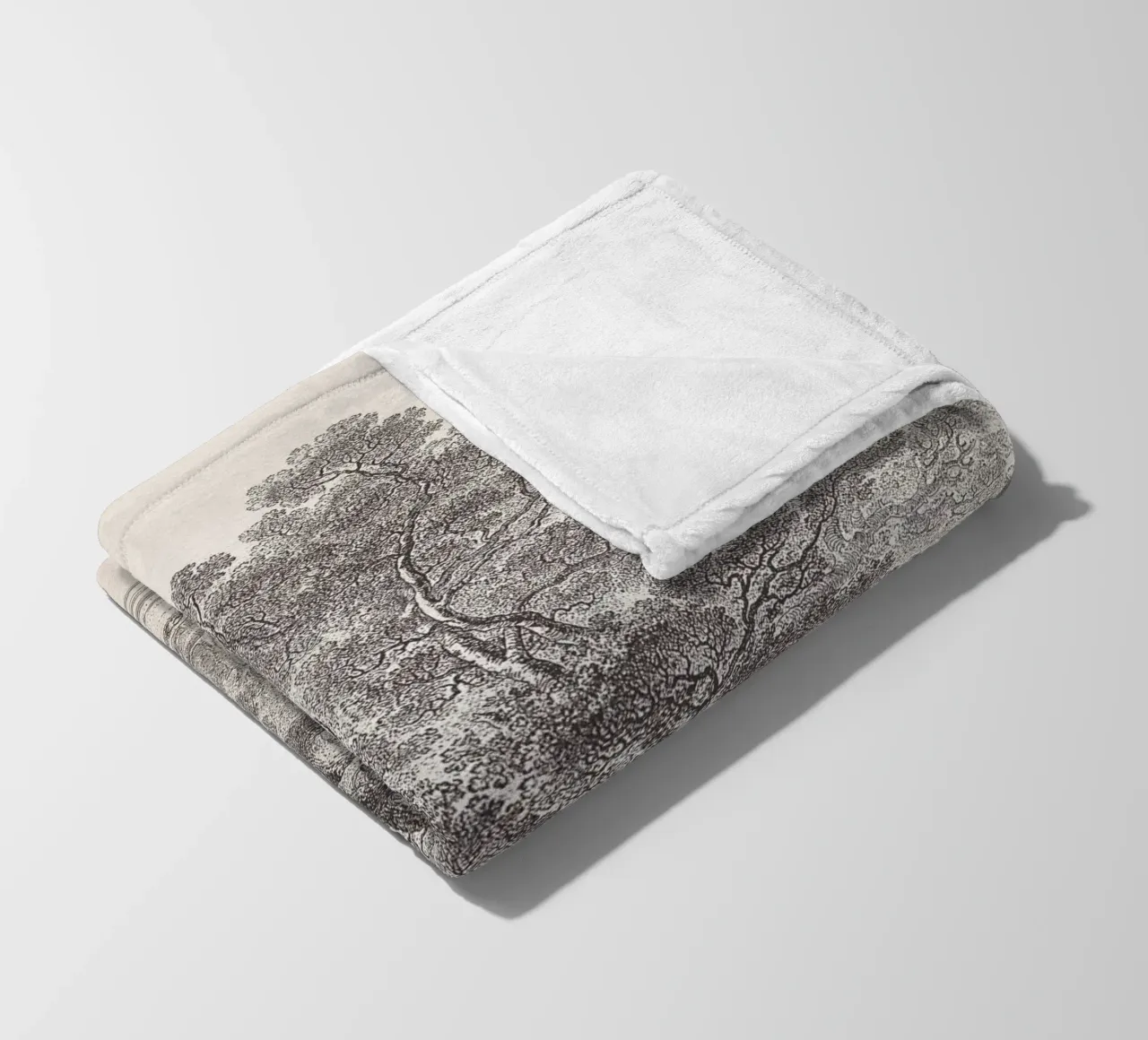 Tree Sketch - Oak Forest coperta in pile da apoloprints