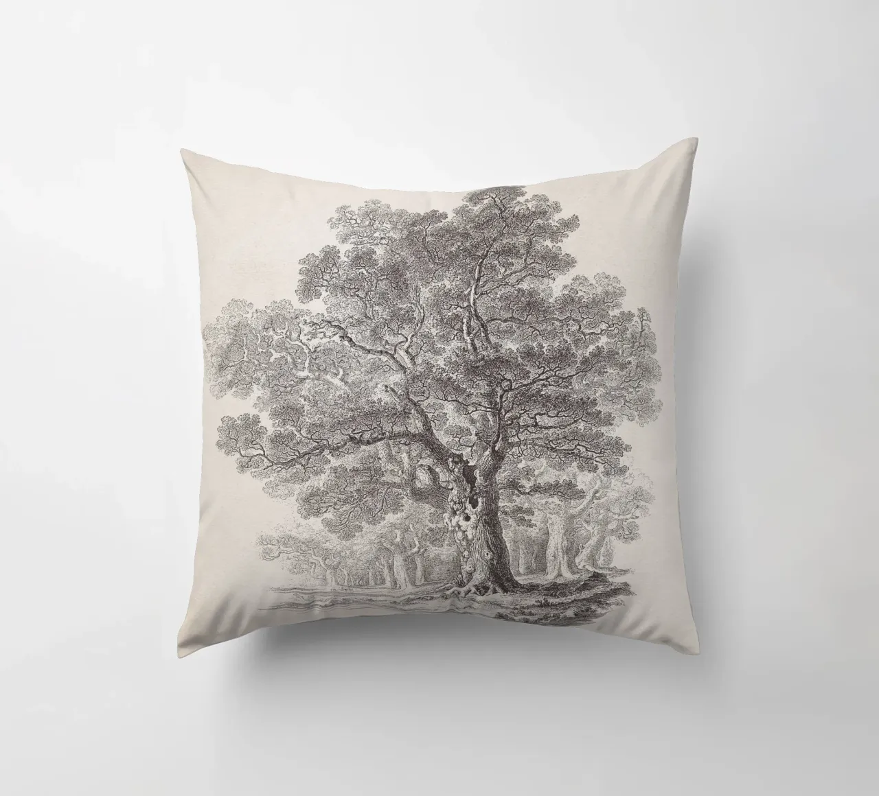 Tree Sketch - Oak Forest cuscino da apoloprints