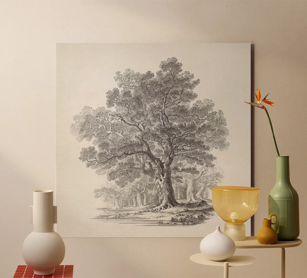 Tree Sketch - Oak Forest alluminio dibond da apoloprints
