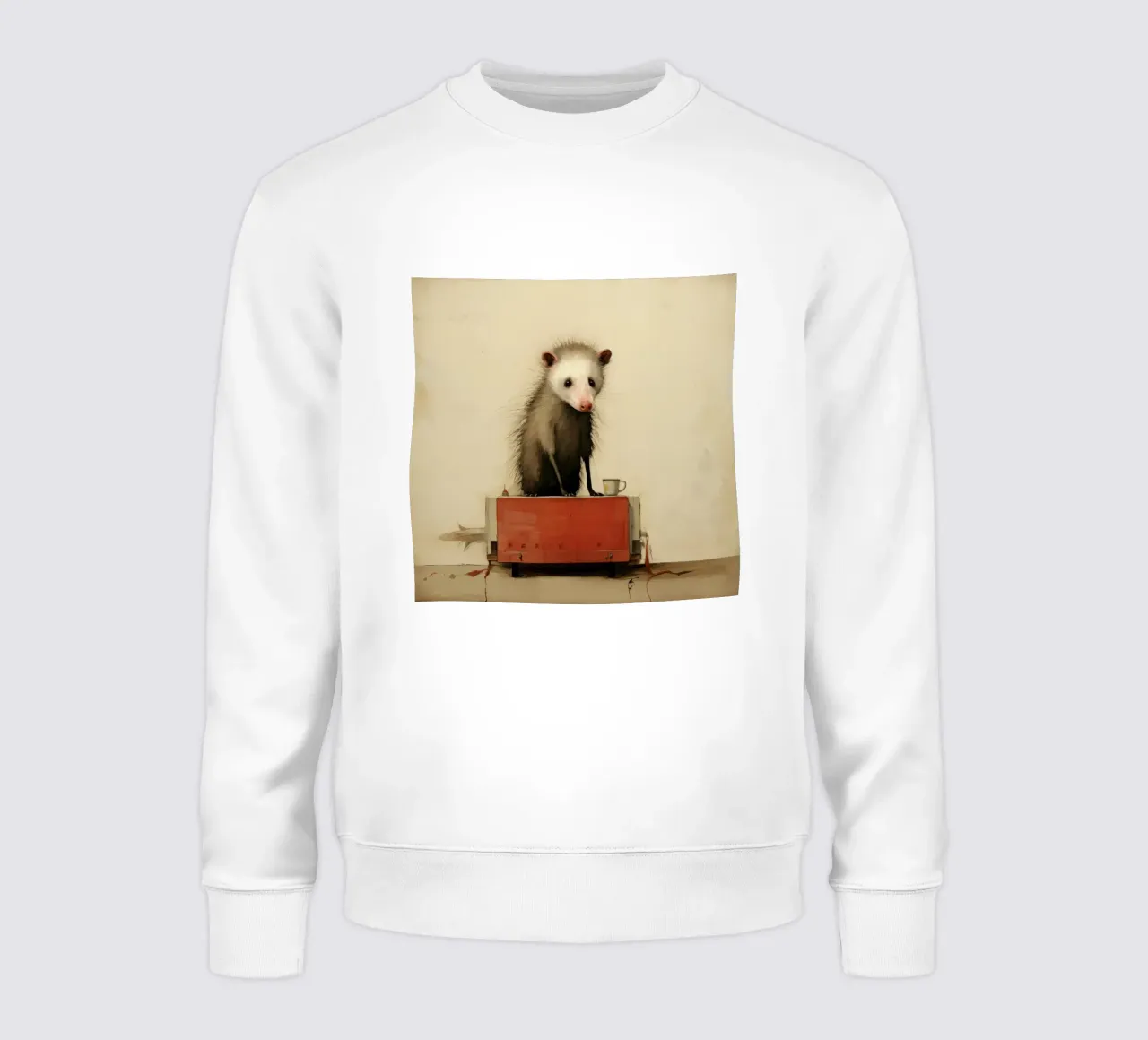 Opossum minimo 3 felpa da Minimal Animal Art