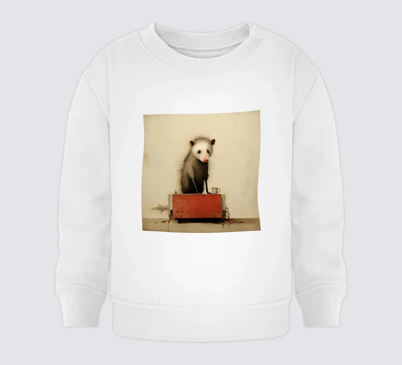 Opossum minimo 3 felpa neonato da Minimal Animal Art