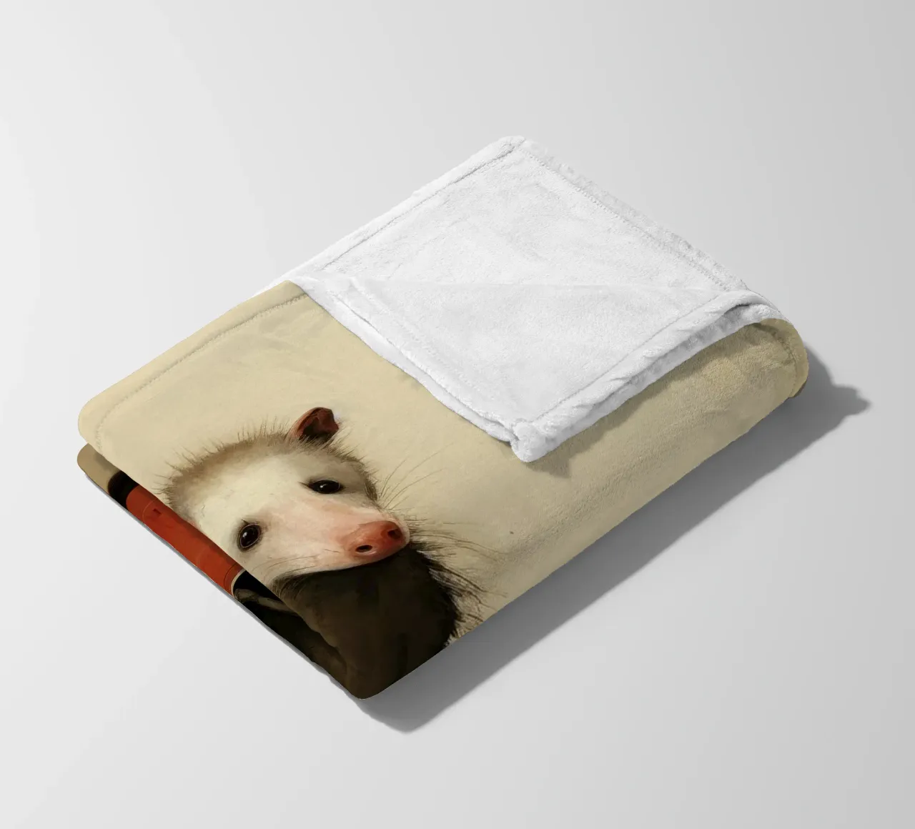 Opossum minimo 3 coperta in pile da Minimal Animal Art