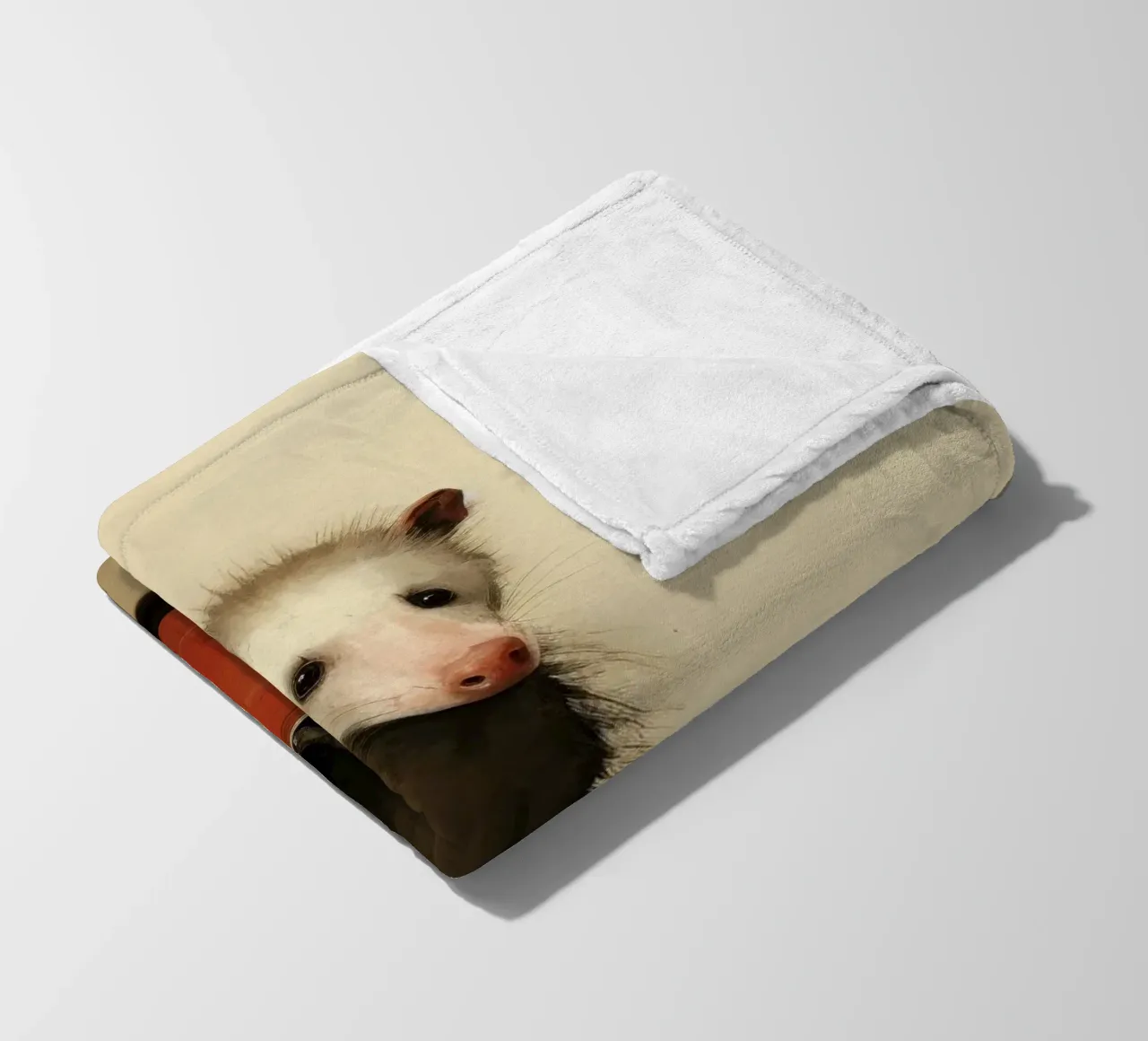 Opossum minimo 3 coperta in pile da Minimal Animal Art