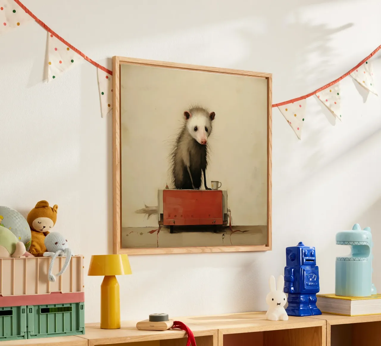 Opossum minimo 3 plexiglass da Minimal Animal Art