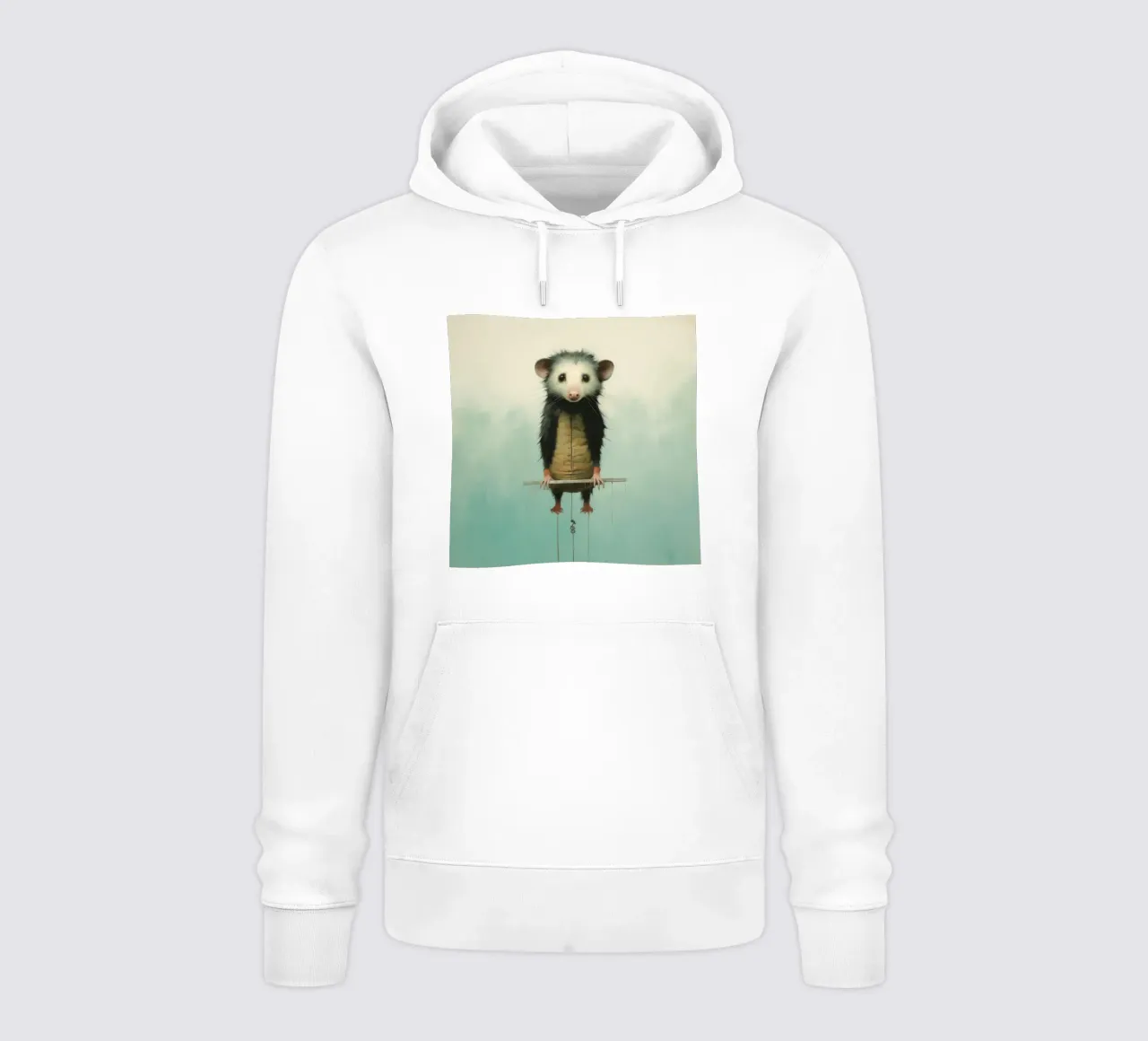 Opossum minimo 4 felpa con cappuccio da Minimal Animal Art