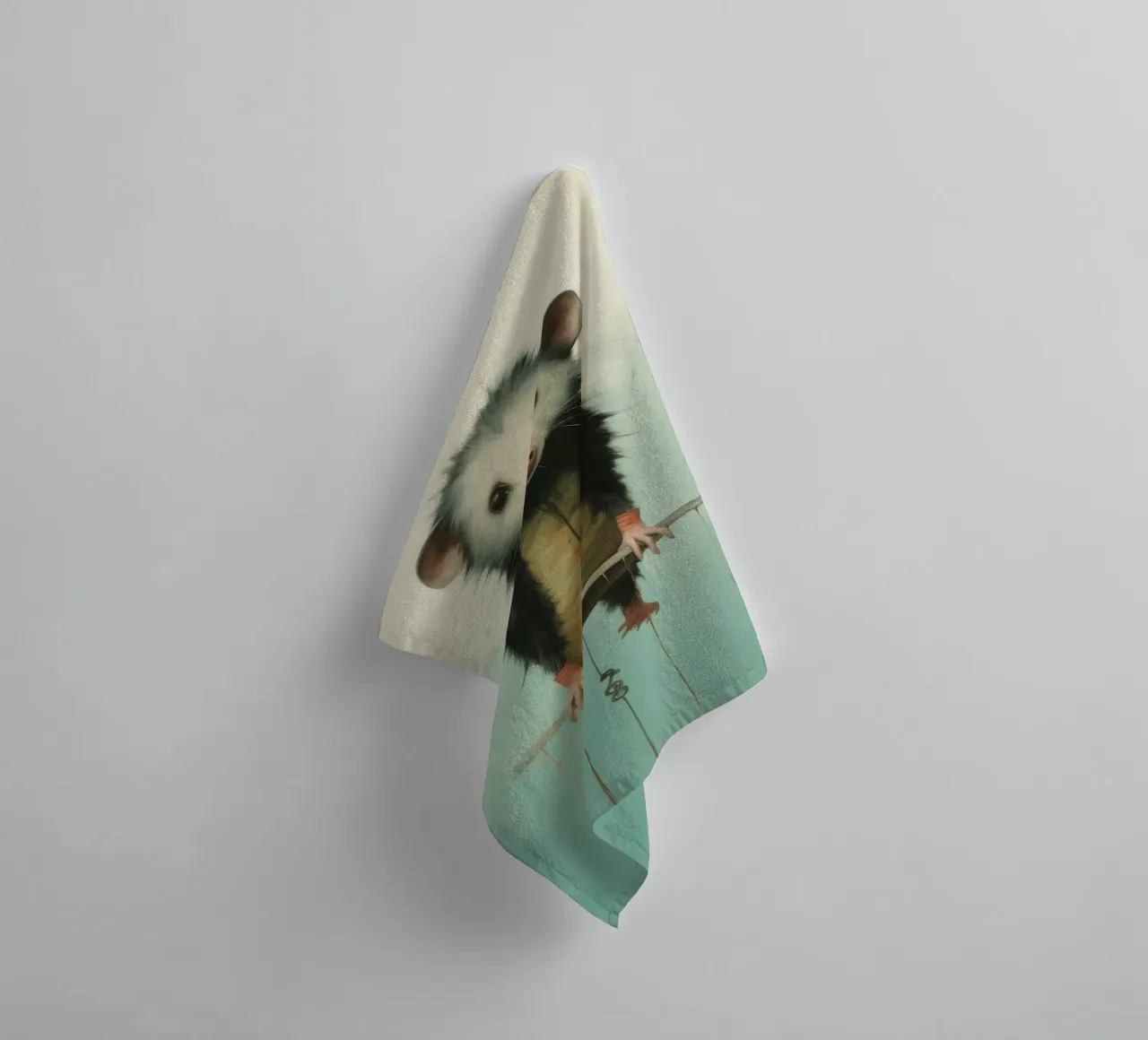 Opossum minimo 4 asciugamano da bagno da Minimal Animal Art