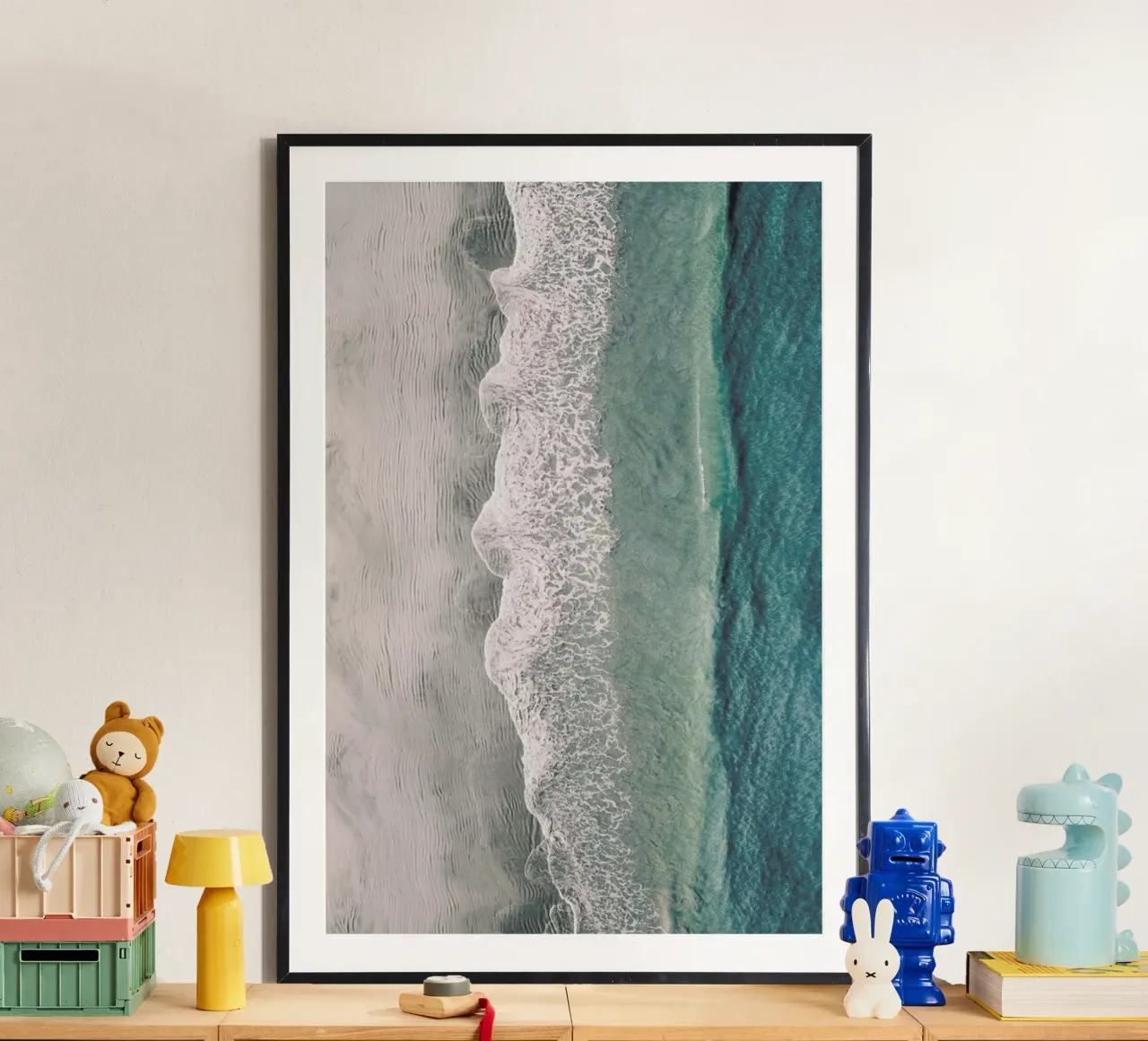 Ocean Waves 1 poster con telaio in alluminio da Airpixels