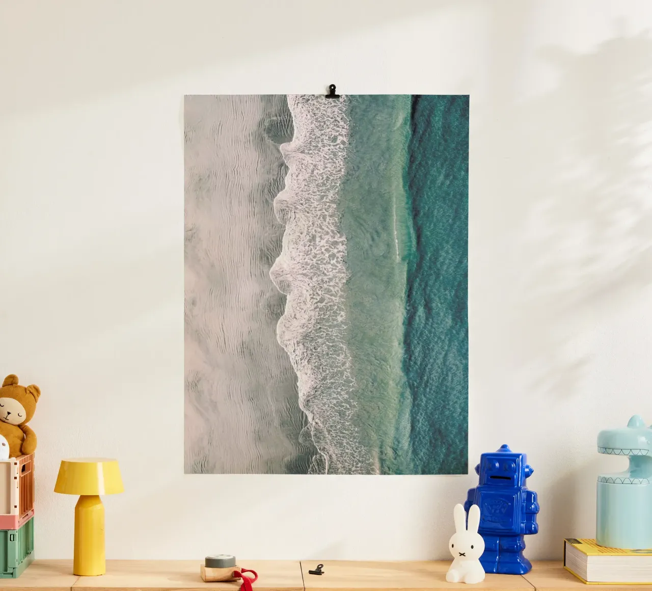 Ocean Waves 1 poster con telaio in alluminio da Airpixels