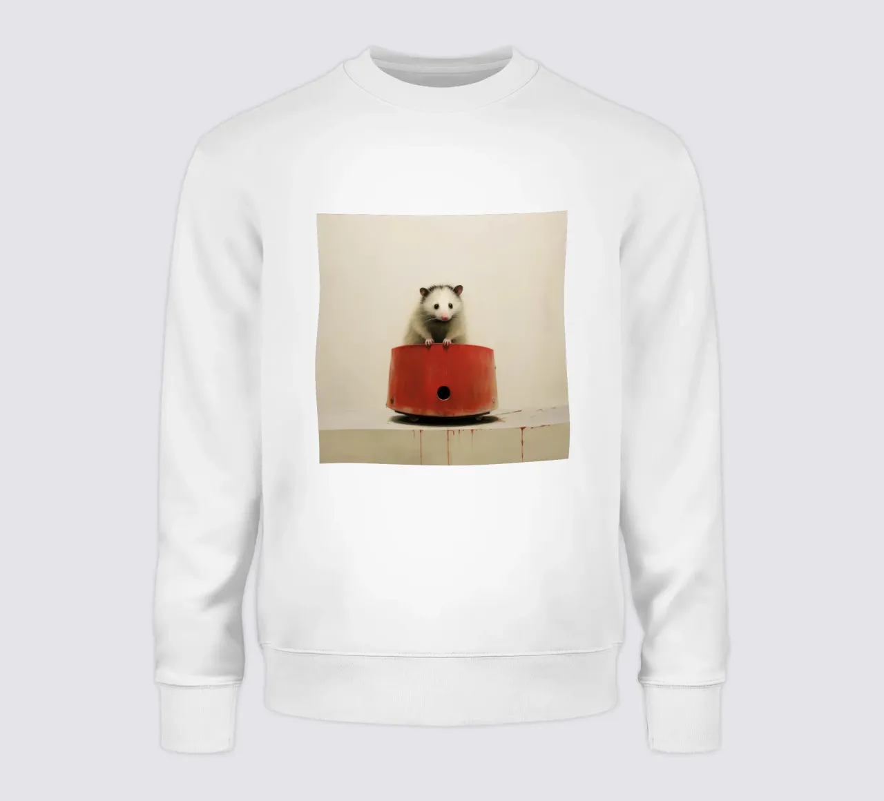 Opossum minimo 1 felpa da Minimal Animal Art