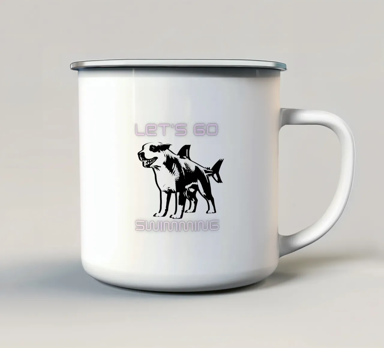 Let's go Swimming_ETH tazza in smalto da Crypto_Jungle
