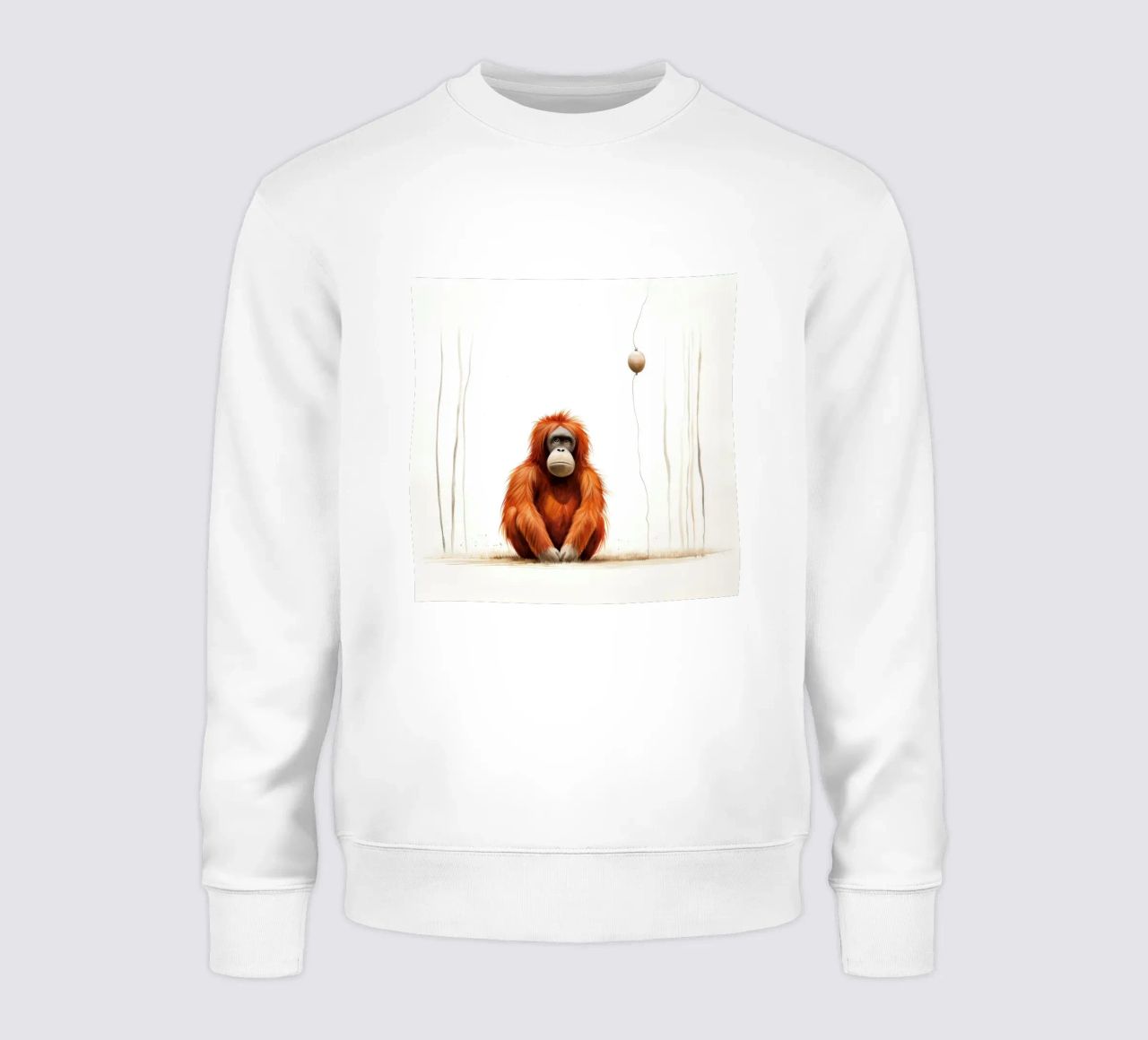 Orangutan minimo 2 felpa da Minimal Animal Art