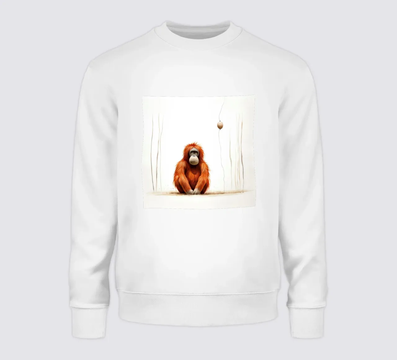 Orangutan minimo 2 felpa da Minimal Animal Art