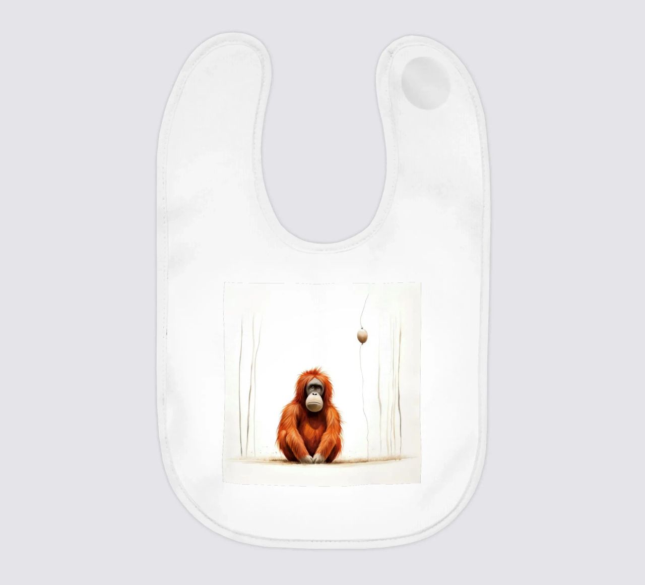 Orangutan minimo 2 bavaglino da Minimal Animal Art